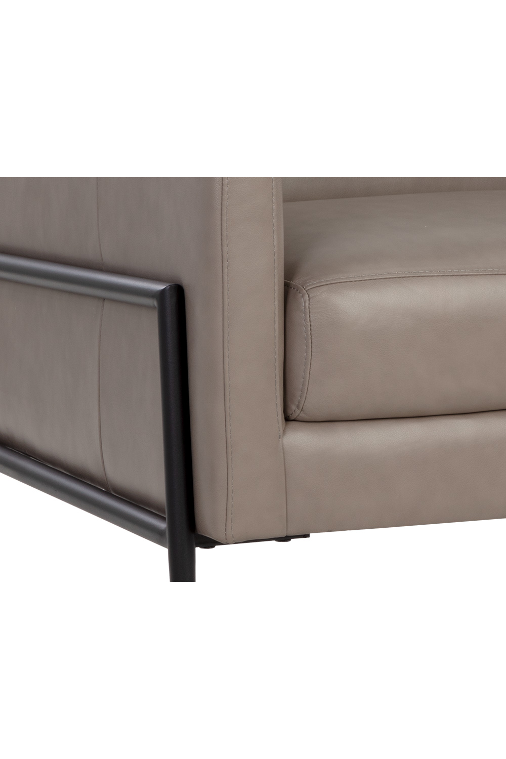 Modern European furniture - Gray Leather Modern Lounge Chair - www.oroa.com