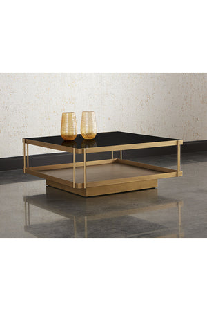   Modern European furniture - Square Black Glass Coffee Table - www.oroa.com | Oroa.com