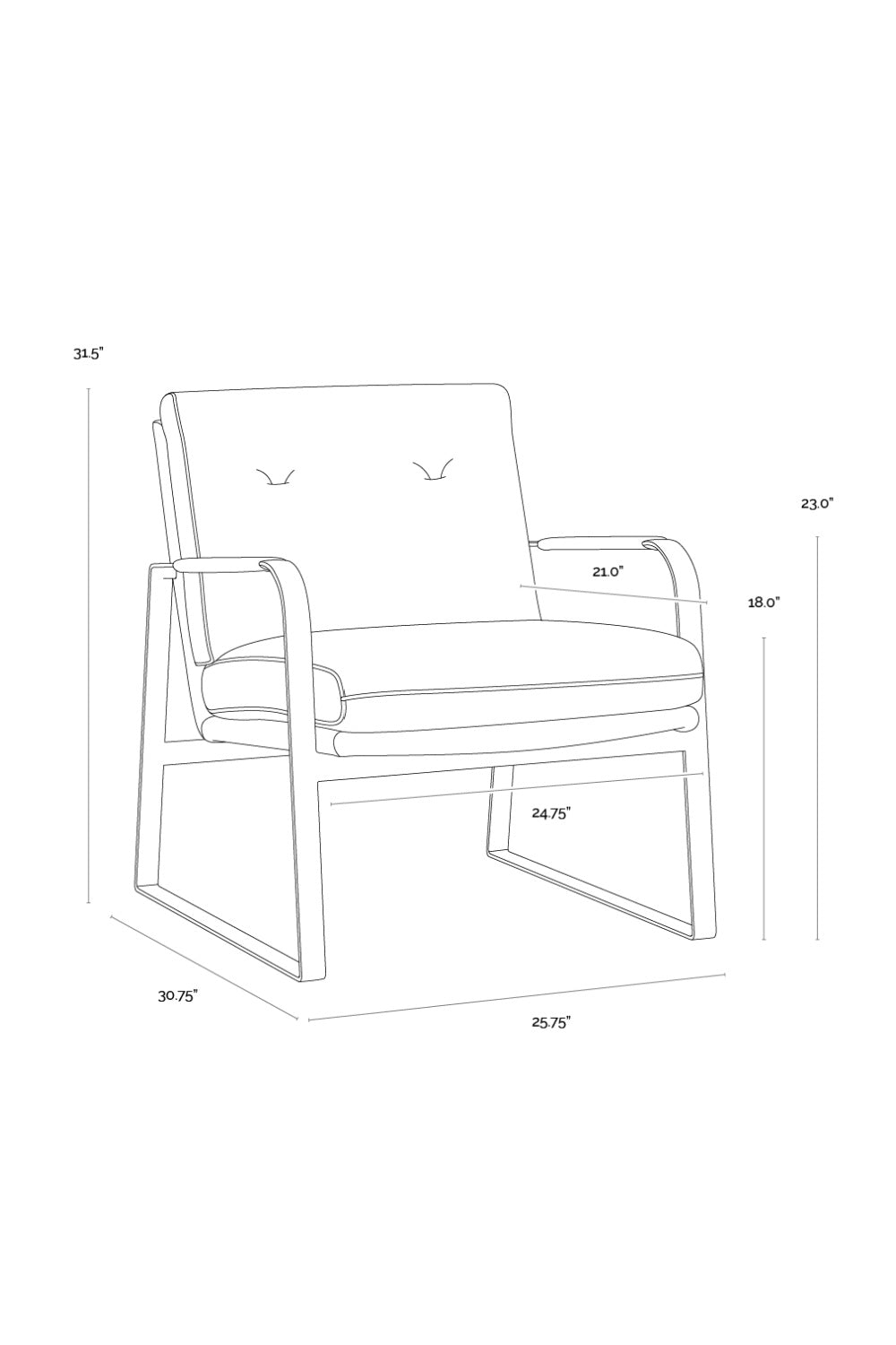 Modern European furniture - Brown Leather Industrial Lounge Chair - www.oroa.com