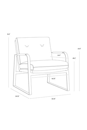 Modern European furniture - Brown Leather Industrial Lounge Chair - www.oroa.com
