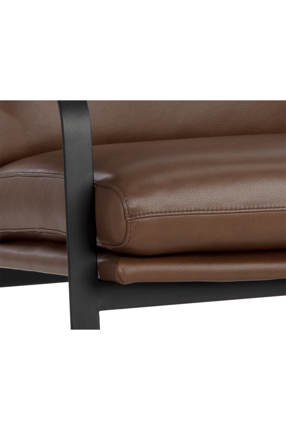 Modern European furniture - Brown Leather Industrial Lounge Chair - www.oroa.com
