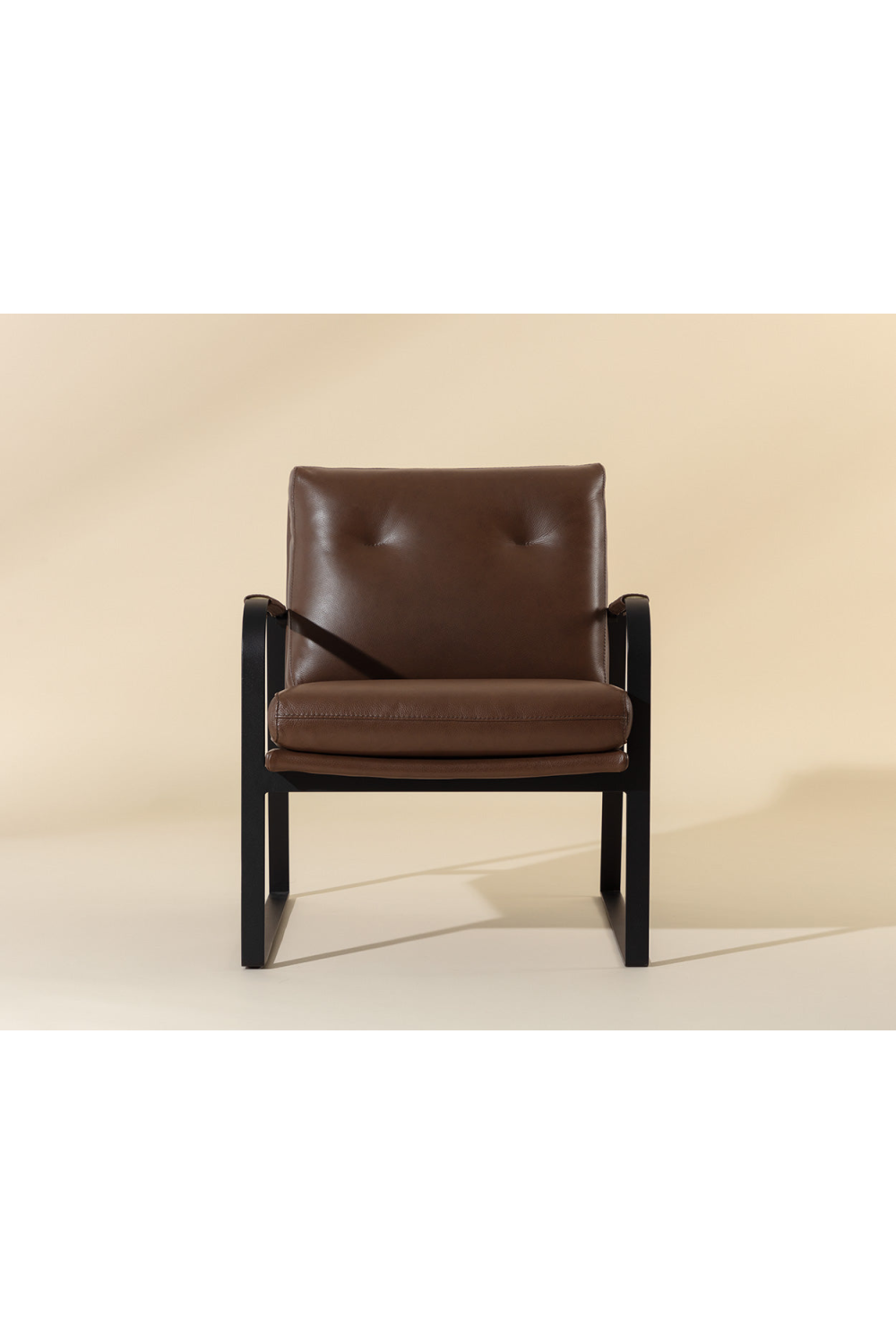 Modern European furniture - Brown Leather Industrial Lounge Chair - www.oroa.com