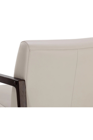 Modern European furniture - Light Gray Leather Lounge Chair - www.oroa.com