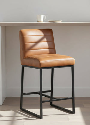 Modern Channel-Tufted Counter Stool | Splendido Spyros | Oroa.com