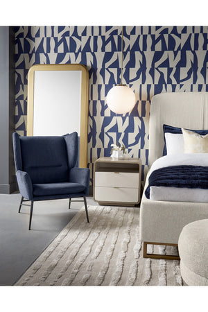 Modern European furniture - Cream Acacia 2-Drawer Nightstand - www.oroa.com