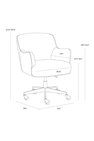   Modern European furniture - Boucle Swivel Office Chair - www.oroa.com | Oroa.com