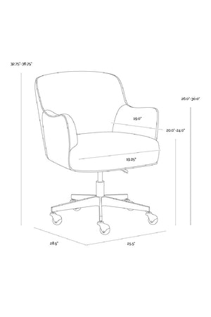   Modern European furniture - Boucle Swivel Office Chair - www.oroa.com | Oroa.com