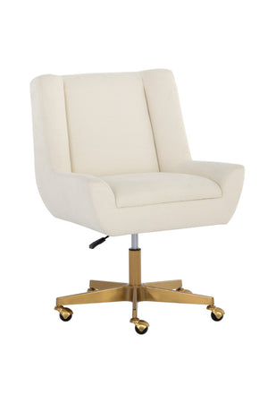 Modern European furniture - White Upholstered Office Chair - www.oroa.com