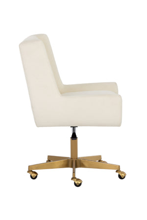 Modern European furniture - White Upholstered Office Chair - www.oroa.com