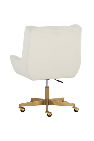 Modern European furniture - White Upholstered Office Chair - www.oroa.com
