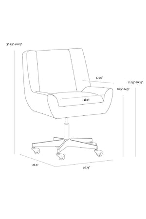 Modern European furniture - White Upholstered Office Chair - www.oroa.com