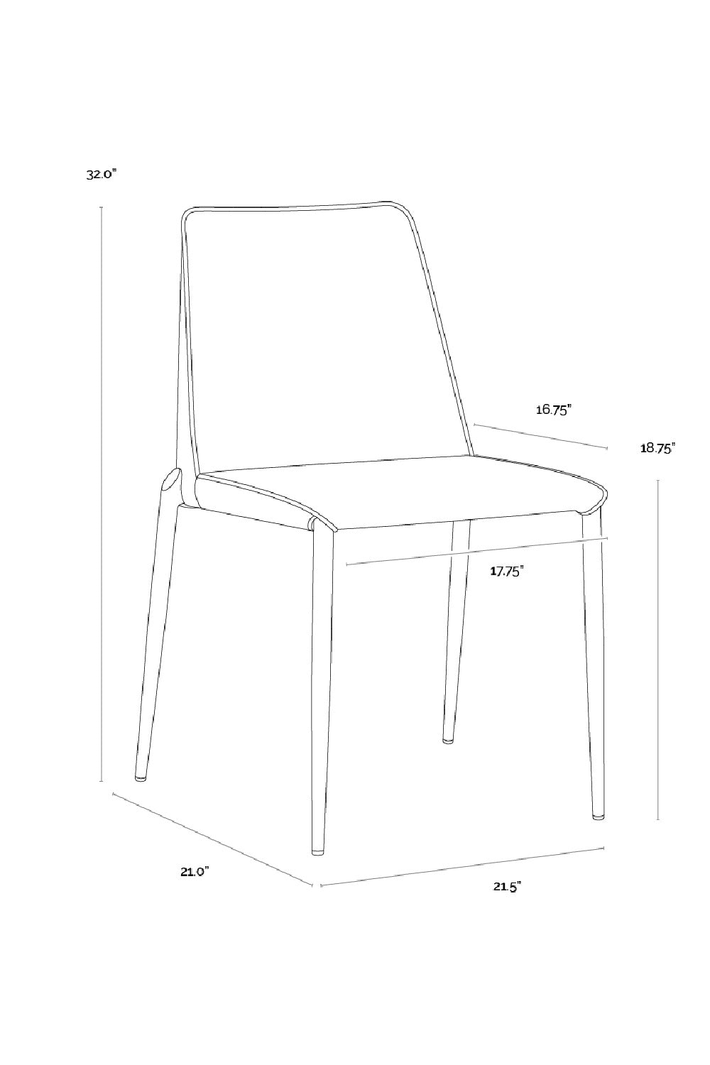 Modern European furniture - Leather Look Stackable Dining Chair - www.oroa.com