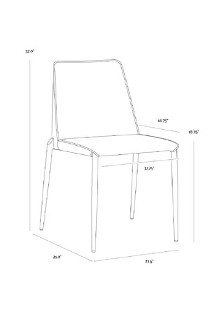 Modern European furniture - Leather Look Stackable Dining Chair - www.oroa.com