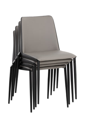 Modern European furniture - Leather Look Stackable Dining Chair - www.oroa.com