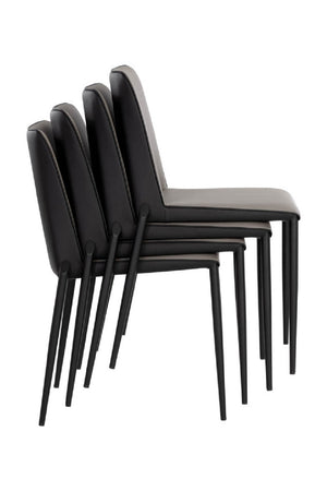 Modern European furniture - Leather Look Stackable Dining Chair - www.oroa.com