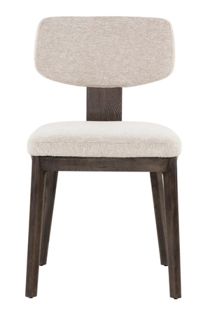   Modern European furniture - Cream Fabric Dining Chairs (2) - www.oroa.com | Oroa.com