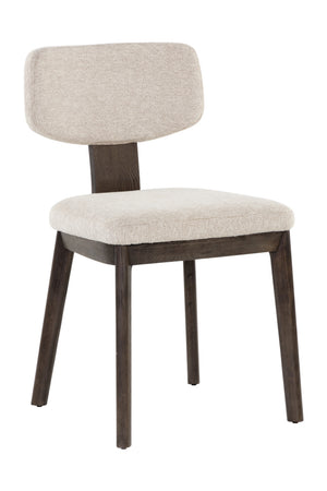   Modern European furniture - Cream Fabric Dining Chairs (2) - www.oroa.com | Oroa.com