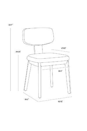  Modern European furniture - Cream Fabric Dining Chairs (2) - www.oroa.com | Oroa.com