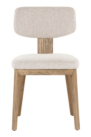   Modern European furniture - Cream Fabric Dining Chairs (2) - www.oroa.com | Oroa.com
