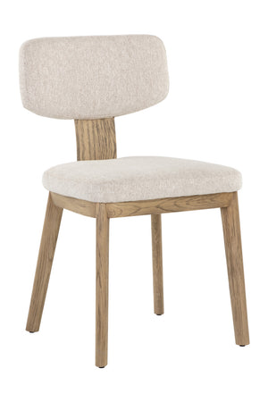   Modern European furniture - Cream Fabric Dining Chairs (2) - www.oroa.com | Oroa.com