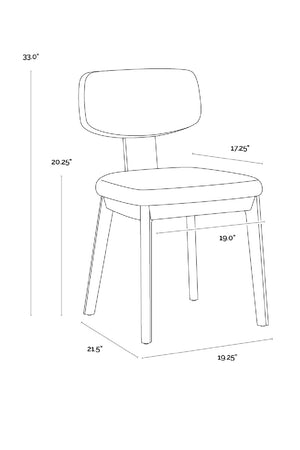   Modern European furniture - Cream Fabric Dining Chairs (2) - www.oroa.com | Oroa.com