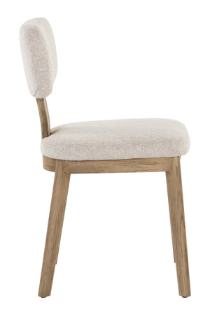   Modern European furniture - Cream Fabric Dining Chairs (2) - www.oroa.com | Oroa.com