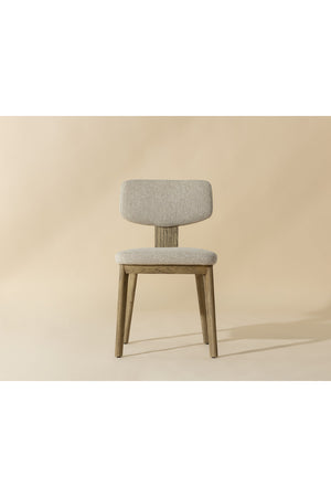   Modern European furniture - Cream Fabric Dining Chairs (2) - www.oroa.com | Oroa.com