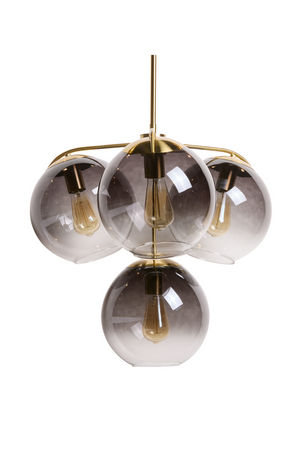 Modern European furniture - 4 Gray Glass Shades Chandelier - www.oroa.com
