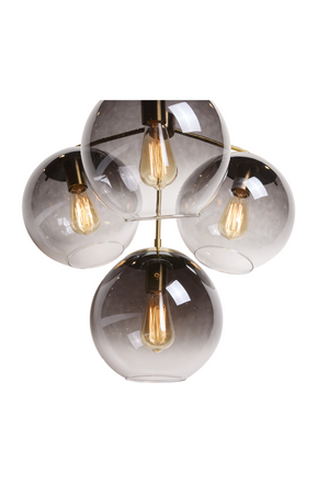 Modern European furniture - 4 Gray Glass Shades Chandelier - www.oroa.com