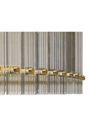 Modern European furniture - Clear Fluted Glass Chandelier L - www.oroa.com