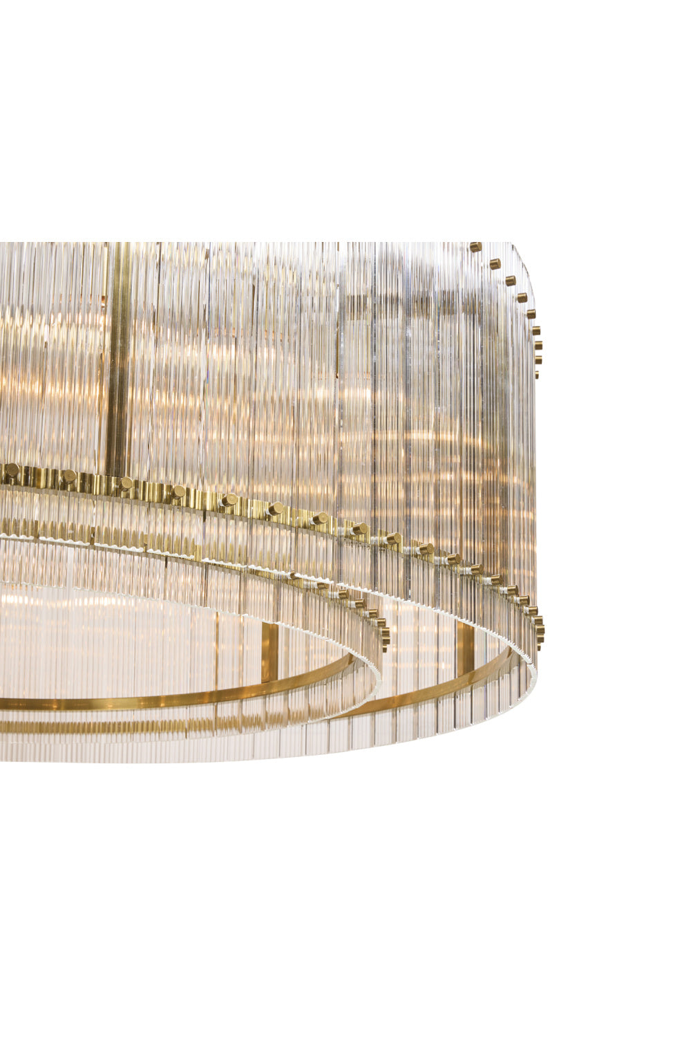 Modern European furniture - Clear Fluted Glass Chandelier L - www.oroa.com