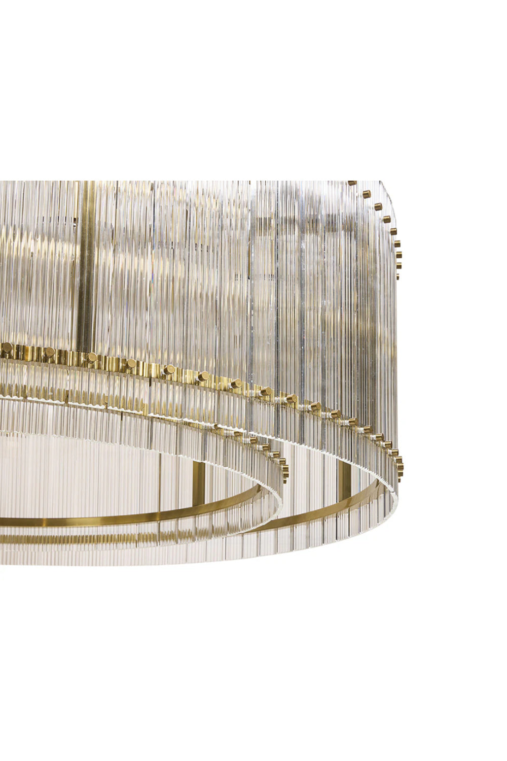 Modern European furniture - Clear Fluted Glass Chandelier L - www.oroa.com