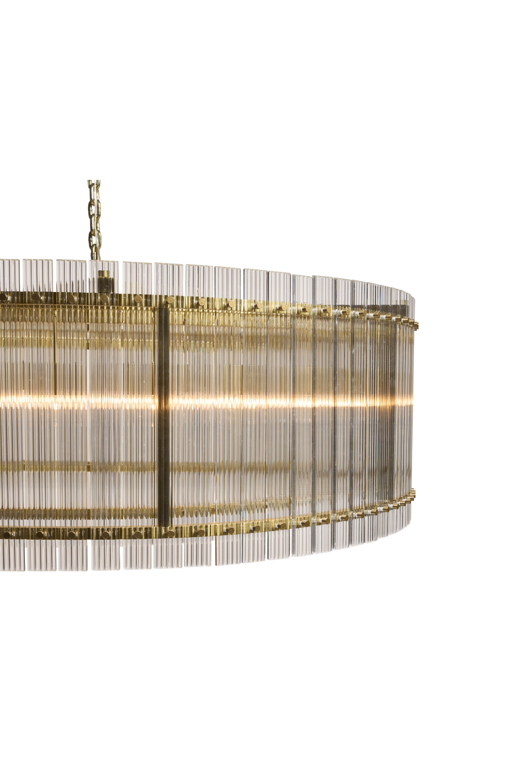 Modern European furniture - Clear Fluted Glass Chandelier L - www.oroa.com