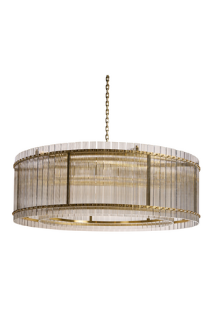 Modern European furniture - Clear Fluted Glass Chandelier L - www.oroa.com