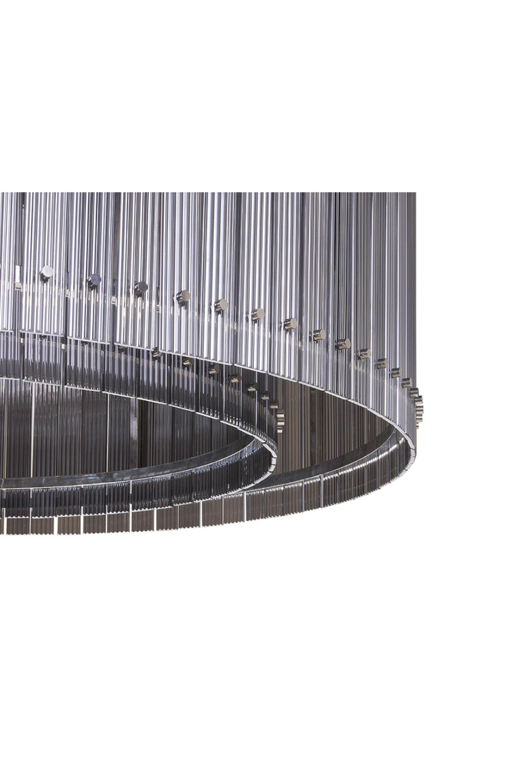 Modern European furniture - Clear Fluted Glass Chandelier L - www.oroa.com