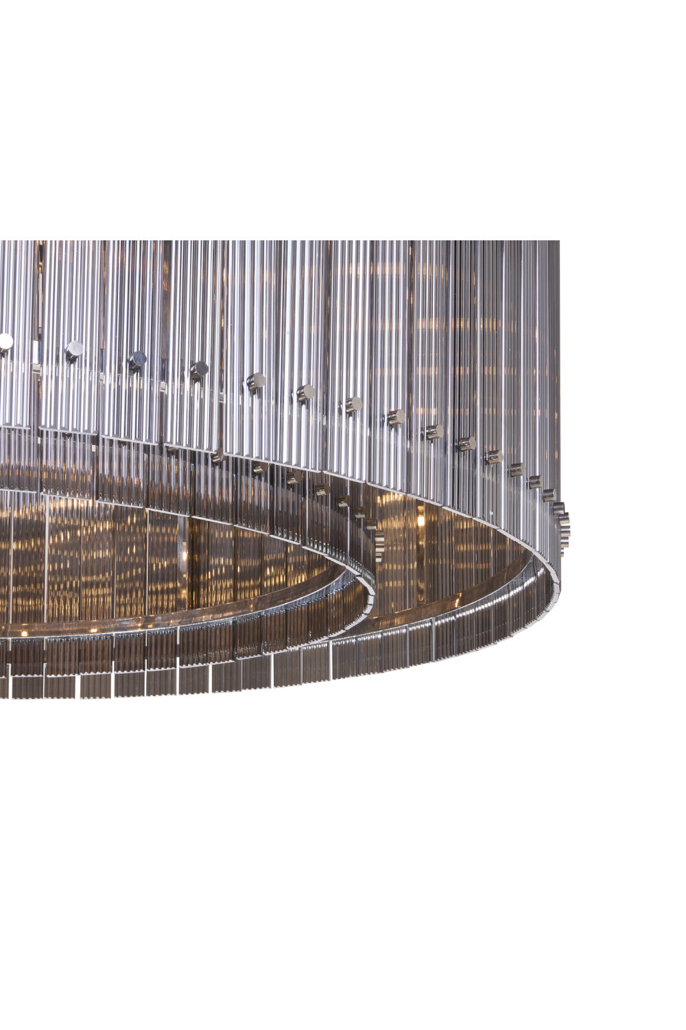 Modern European furniture - Clear Fluted Glass Chandelier L - www.oroa.com