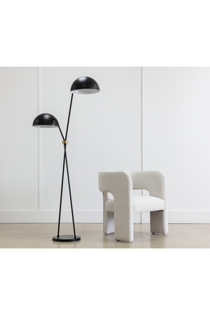   Modern European furniture - Black Dual-Domed Floor Lamp - www.oroa.com | Oroa.com