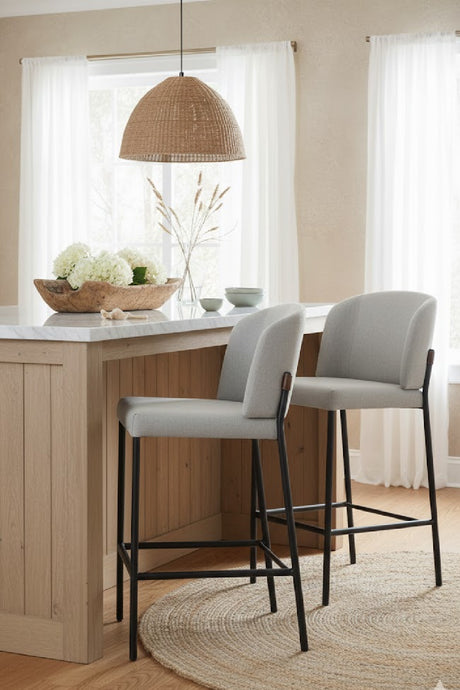 Modern European furniture - Light Gray Counter Stool - www.oroa.com