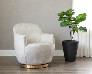 Modern European furniture - Barrel-Back Swivel Lounge Chair - www.oroa.com