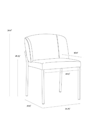   Modern European furniture - Light Gray Dining Chairs (2) - www.oroa.com | Oroa.com