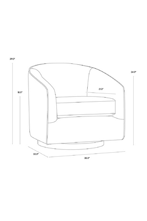   Modern European furniture - Gold Swivel Lounge Chair - www.oroa.com | Oroa.com