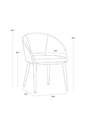 Modern European furniture - Cutout-Back Dining Amchair - www.oroa.com