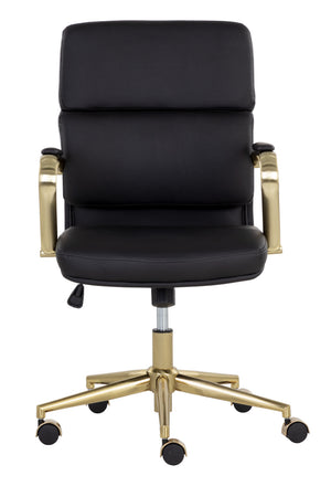   Modern European furniture - Gold Frame Upholstered Office Chair - www.oroa.com | Oroa.com