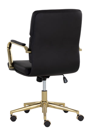   Modern European furniture - Gold Frame Upholstered Office Chair - www.oroa.com | Oroa.com