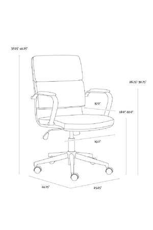   Modern European furniture - Gold Frame Upholstered Office Chair - www.oroa.com | Oroa.com