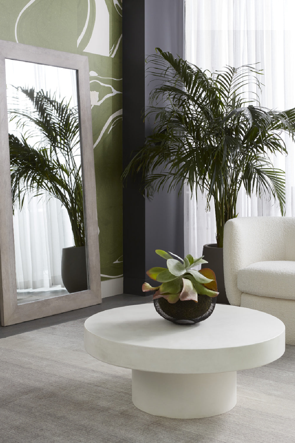   Modern European furniture - Black Concrete Indoor/Outdoor Coffee Table - www.oroa.com | Oroa.com