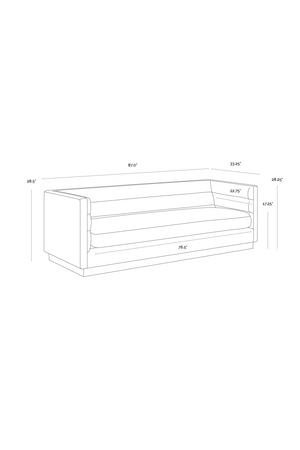   Modern European furniture - Horizontal-Tufted White Sofa - www.oroa.com | Oroa.com