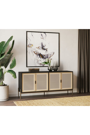  Modern European furniture - Natural Rattan 4-Door Sideboard  - www.oroa.com | Oroa.com