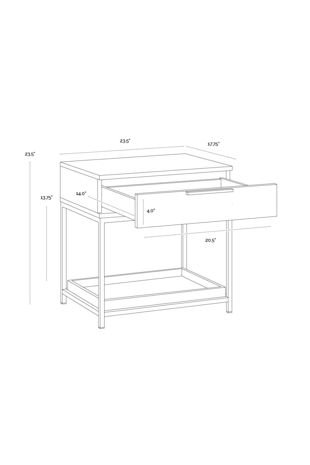 Modern European furniture - 1-Drawer Oak Nightstand S - www.oroa.com