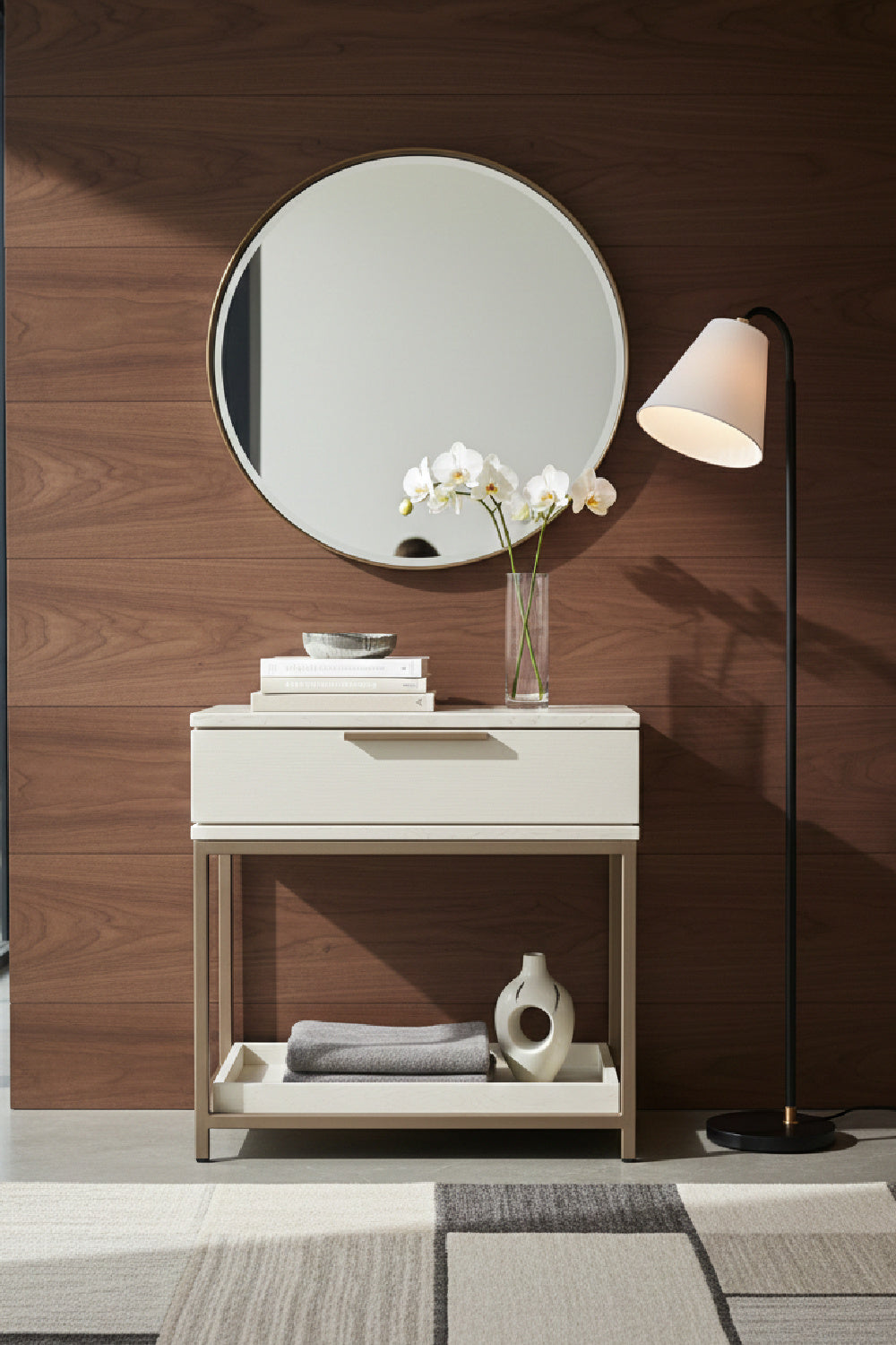 Modern European furniture - 1-Drawer Oak Nightstand S - www.oroa.com